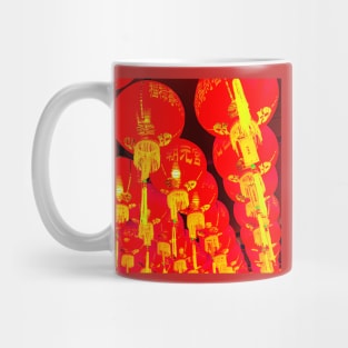 Red lantern roof decoration for Chinese New Year 1SQ Mug